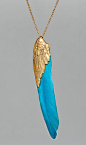 Turquoise winged necklace: