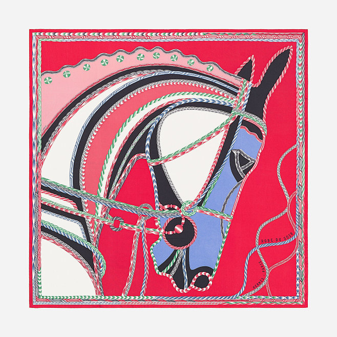 2019爱马仕丝巾大方巾设计图案设计手绘丝巾