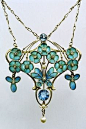 art nouveau- aquamarine & turquoise: 