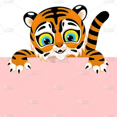 可爱的老虎幼崽。