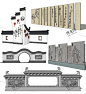 A398 sketchup草图大师园林景观新中式新亚洲景墙马头墙SU模型-tmall.com天猫