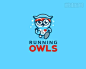 Running owls猫头鹰运动员logo设计