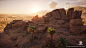 Assassin's Creed Origins Necropolis, Sebastien Primeau : Here are some landscape composition I did for AC Origins. 

Special thanks to these talented and amazing artists who provided such beautiful organic props:

Guillaume Croteau (Rocks Modeling)
Alexis