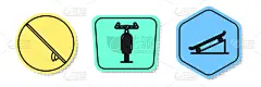 set line surfboard bicycle and skateboard on