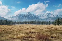 秋日的草原精美壁纸