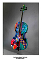 String instruments abstractly painted by Julie Borden