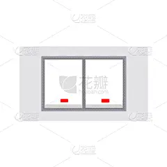 室内,设备用品,电,灯开关,平坦的,白色,分离着色,轮廓,插座,关闭