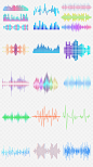 彩色声波音波音频旋律PNG免抠素材-众图网