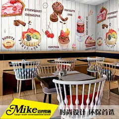 手绘卡通台湾美食地图大型壁画休闲奶茶店咖啡厅背景墙纸壁纸PVC-淘宝网