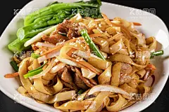 炒河粉  - 源文件下载【酷图网】炒河粉,美食,食材,背景,海报,素材,