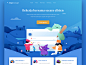 Magicmanager Landing Page Illustration dragon wizard king kingdom web typography fun colorful website landing page gradient illustration