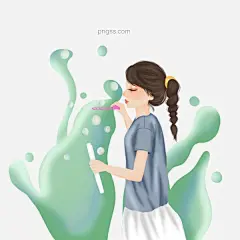 吹泡泡手绘唯美春天郊游小清新文艺麻花女孩图片大小2000x2000px 图片尺寸1.28 MB 来自PNG搜索网 pngss.com 免费免扣png素材下载！草丛#插画#场景#吹泡泡#春天#高马尾#郊游#卡通#浪漫#绿色#麻花辫#梦幻#免抠#