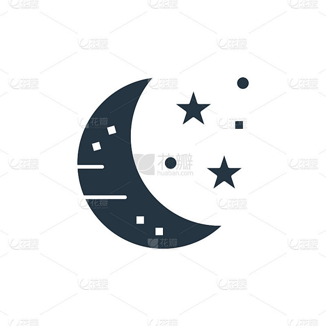 晚上图标。字形夜间图标用于网站设计和移动，应用程序开发，打印。夜晚的图标从填充收集孤立的白色背景。