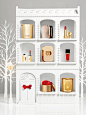 Set design for Vogue's festive beauty product feature.: 