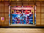 paper Window Display hermes seoul Korea color Time Machine paper art