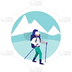 青年男人,分离着色,人,男人,概念,冬天,图像,雪,练习,爬山