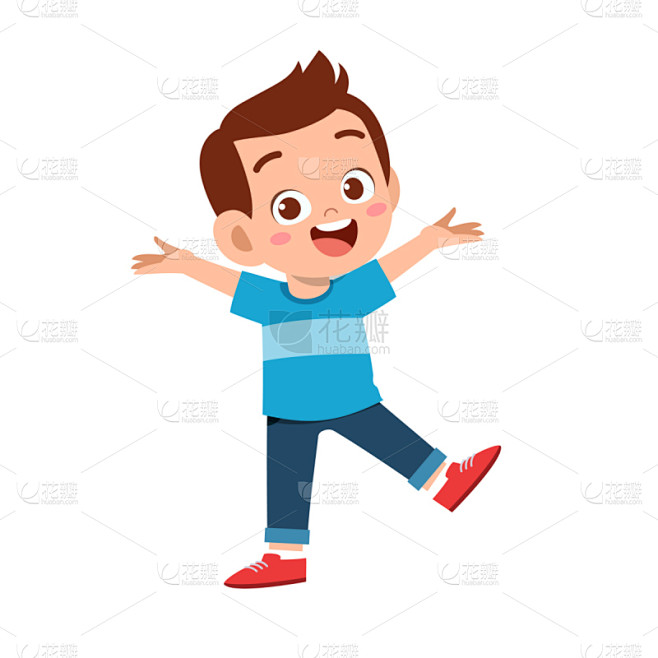 可爱的,面部表情,儿童,少男,家庭,肖像,从容态度,舞蹈,剪贴画,绘画插图