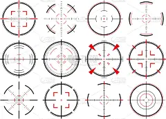 目标范围矢量插图材料