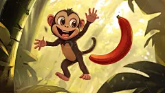 原创小猴插画5高清模板免费下载-趣麦麦图