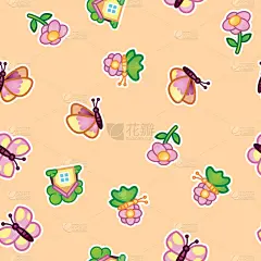 自然美,花朵,式样,蝴蝶,野生植物,生物学,华丽的,野生动物,植物群,复古