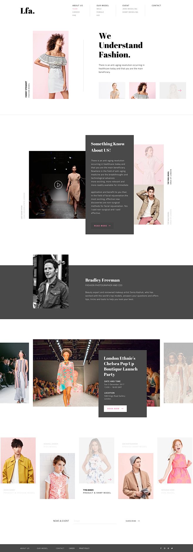 时尚品牌网站模板sketch素材下载 -...