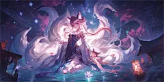 「高清壁纸」青丘九尾·卧版|重制