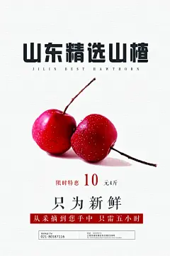 美味山楂果冰糖葫芦山楂果酱海报设计素材
