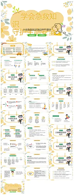 小学安全教育急救知识医疗培训PPT