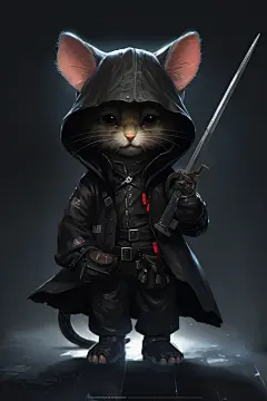 动画鼠类创意立体十二生肖老鼠动物模型图片