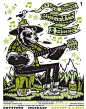 2014 Bluegrass & Beer Poster  /  18”x24”  /  3-color screen print from linocut  /  2014