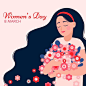 其中包括图片：Free Vector | Colorful women's day concept
