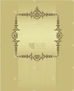 带有金色背景的框架