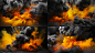 hwms_a_fire_and_smoke_explosion_over_a_dark_background_in_the 爆炸 