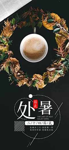 夏季传统节气处暑海报