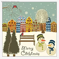 圣诞节城市背景卡片christmas|eps|merry|城市|节日贺卡|节日卡片|节日素材|卡片设计|平安夜|圣诞|圣诞节|圣诞节卡片|圣诞节快乐|圣诞鸟|圣诞树|圣诞夜|矢量|矢量素材|雪花|雪人|椅子