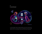 ILLUSTRATION  Fun Character transparent hitech glowing smooth bright bubbles business