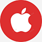 苹果媒体在线社会社会媒体的红色图标 免费下载 页面网页 平面电商 创意素材
