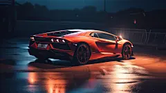 橙色个性跑车电脑壁纸