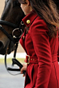 equestrian red coat- chic