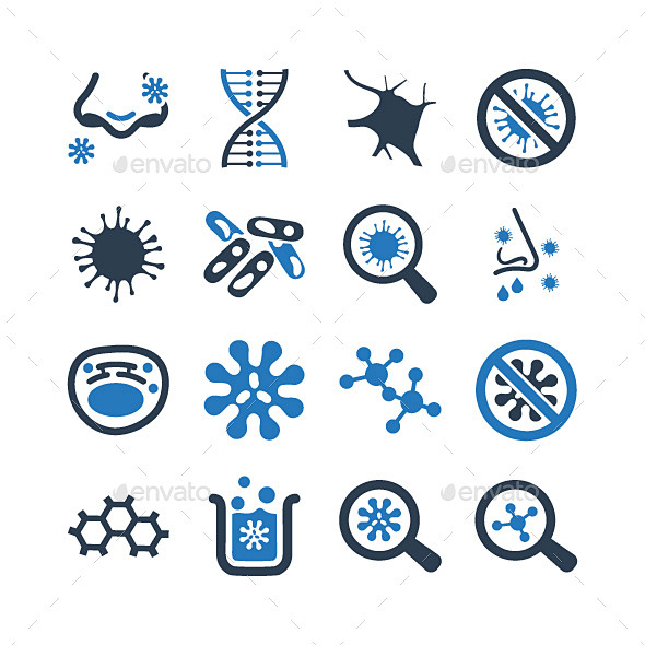 生物学图标-蓝色版网络图标Biology Icons - Blue Version - Web Icons原子、生物学、生物技术、化工、化学 ...