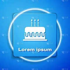蛋糕,分离着色,蜡烛,图标,白色,可爱的,事件,周年纪念,燃烧,问候