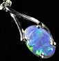 0.50CTS 18K WHITE GOLD  CRYSTAL  OPAL  PENDANT SETTING CF1383