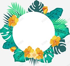 手绘夏日绿植海报边框3矢量图 热带 矢量图 绿植 背景 花环 元素 免抠png 设计图片 免费下载 页面网页 平面电商 创意素材