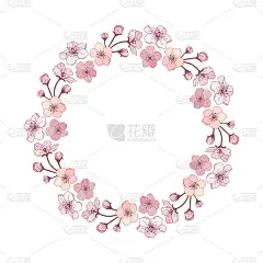 一个苹果花圈。