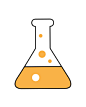 Chemistry flask card PNG, SVG