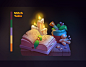 2D art 2d artist candle CG Digital Art  Game Art props texture voodoo doll Witch Art