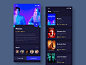 Movie app interface design dark theme 4x