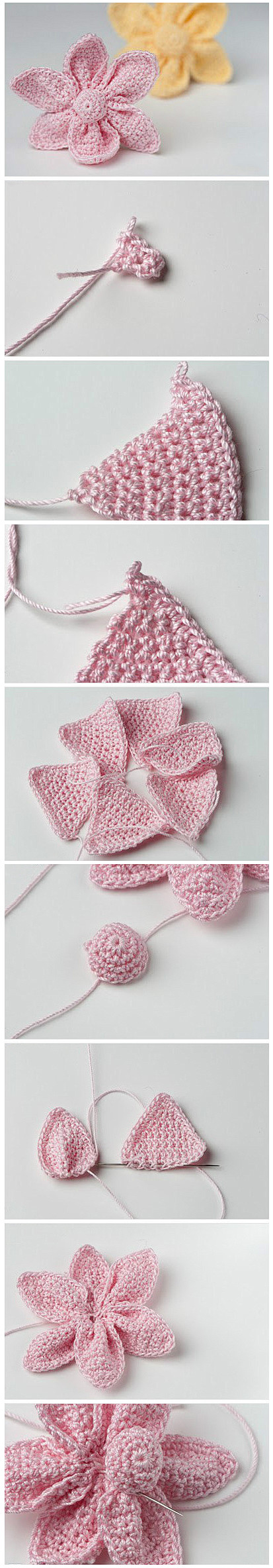 #钩织#粉嫩色彩 #DIY# #手工# ...