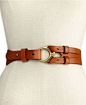 Lauren Ralph Lauren Belt, Vachetta Leather with Metal Ring - Handbags & Accessories - Macy's