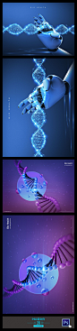 科技海报 基因海报 生物海报